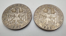 Laden Sie das Bild in den Galerie-Viewer, 2 Reichsmark 1926 A Silber
