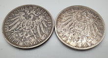 Laden Sie das Bild in den Galerie-Viewer, 2 Kaiserreichsmark Otto v. Bayern 1900D/1905D Silber
