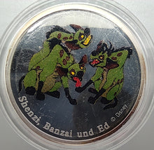 Laden Sie das Bild in den Galerie-Viewer, Medaillen Motiv König der Löwen Silber polierte Platte