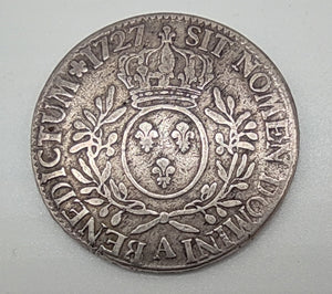 1 ECU Frankreich 1727 Ludwig XV. Paris Silber