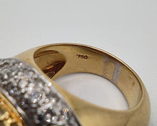 Laden Sie das Bild in den Galerie-Viewer, Brillantring im Treppenstil in 14 Karat Gelbgold