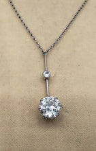 Laden Sie das Bild in den Galerie-Viewer, Collier Jugendstil mit 1,0ct Solitär in 14Karat Weißgold