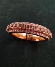 Laden Sie das Bild in den Galerie-Viewer, Memoryring mit Brillantdrehschiene in 18 Karat Rosegold