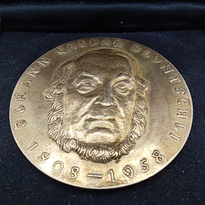 Freimaurer Silbermedaille Johann Caspar Bluntschli 900er Silber