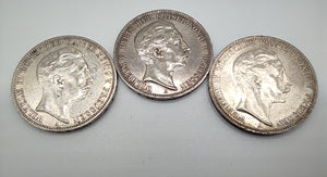 3 Kaiserreichsmark Wilhelm II v. Preussen 1910/11/12 A Silber