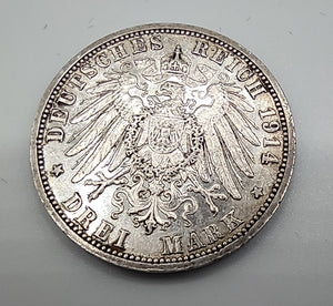 3 KRM Wilhelm II v. Preussen 1914 A Silber