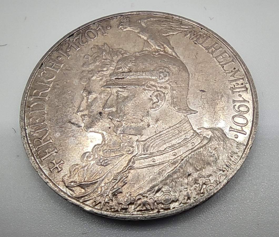 5 Kaisereichsmark Friedrich I v. Preussen 1901 200-Jahrfeier Silber